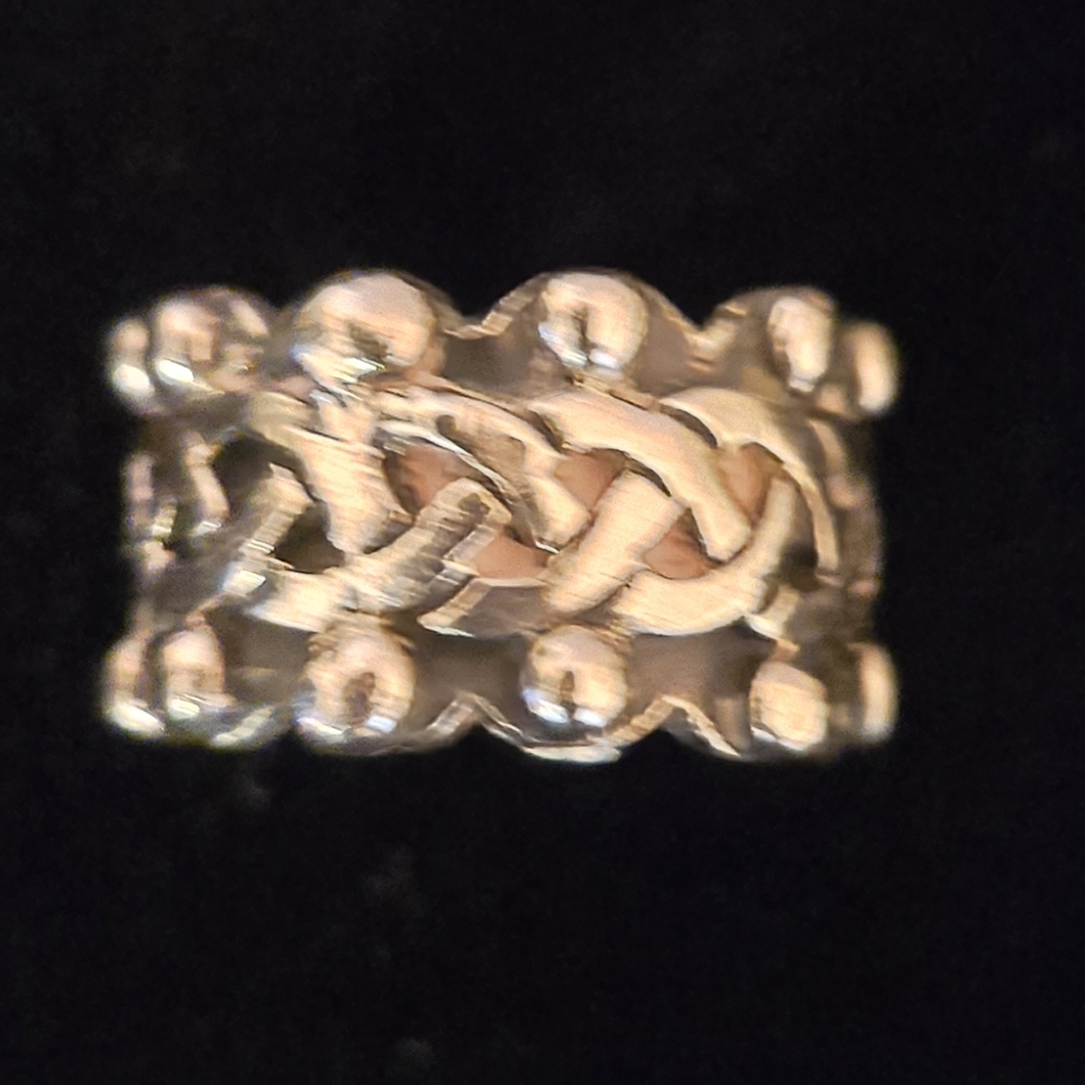 VINTAGE STERLING SILVER BRAIDED RING